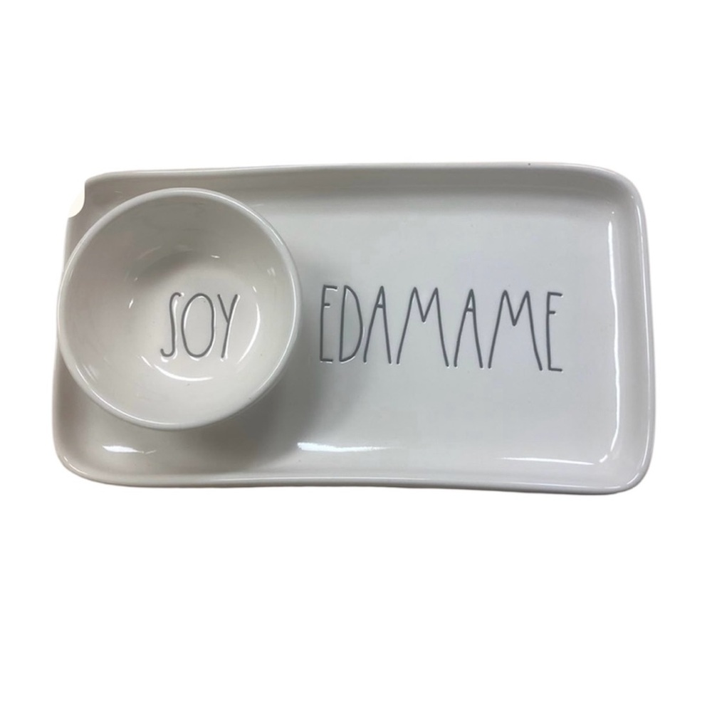 Rae Dunn White Soy Edamame Serving Dish